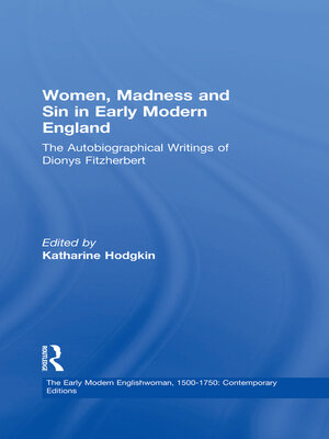 cover image of Women, Madness and Sin in Early Modern England